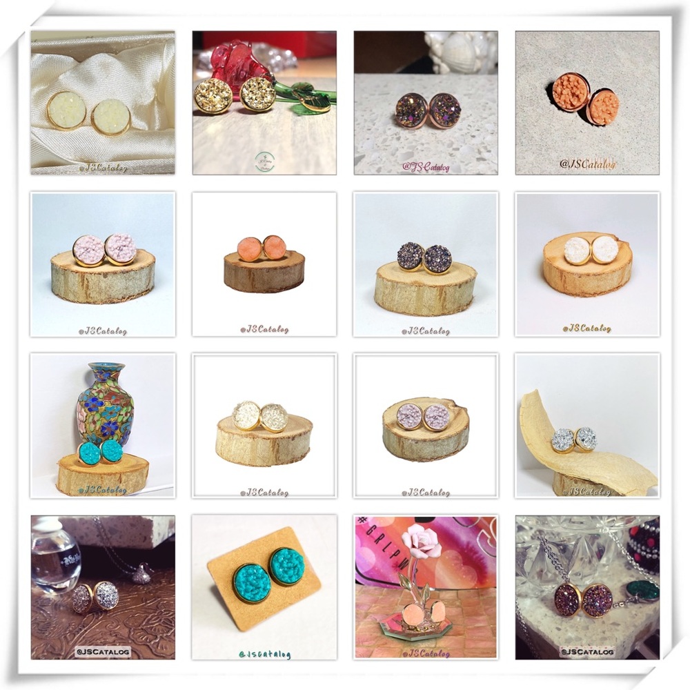 🎁 10 HANDMADE DRUZY EARRINGS🎁
